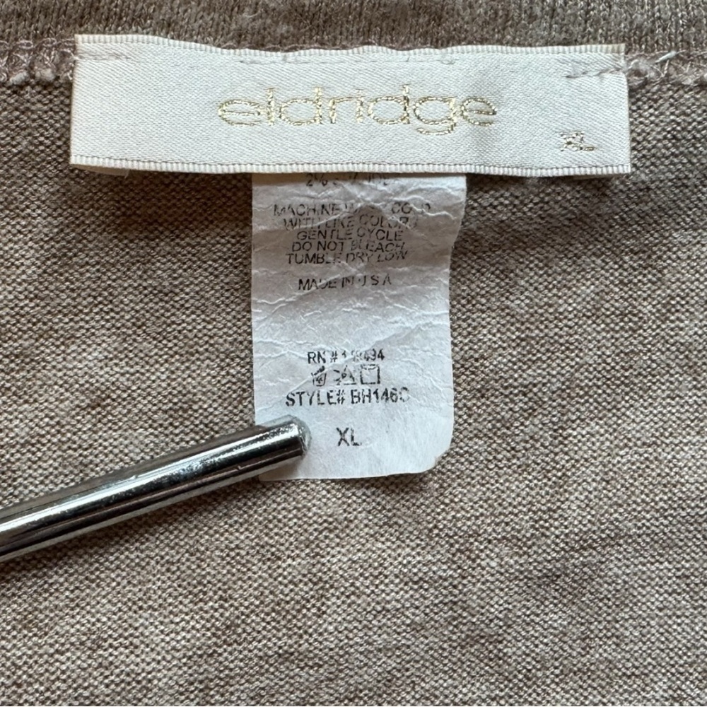 Eldridge Tan Lightweight Open Drape Kimono Cardigan XL – Made in USA - Picture 7 of 10